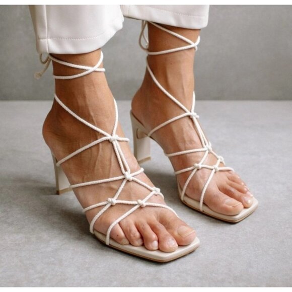 Alohas lace up sandals Size EU 39/US 8.5 - Picture 3 of 12